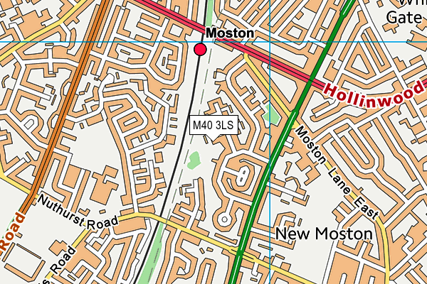 M40 3LS map - OS VectorMap District (Ordnance Survey)