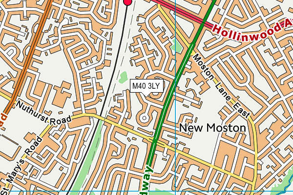 M40 3LY map - OS VectorMap District (Ordnance Survey)