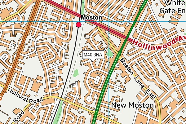 M40 3NA map - OS VectorMap District (Ordnance Survey)