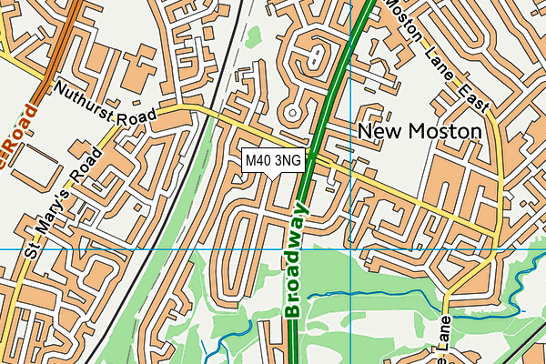 M40 3NG map - OS VectorMap District (Ordnance Survey)