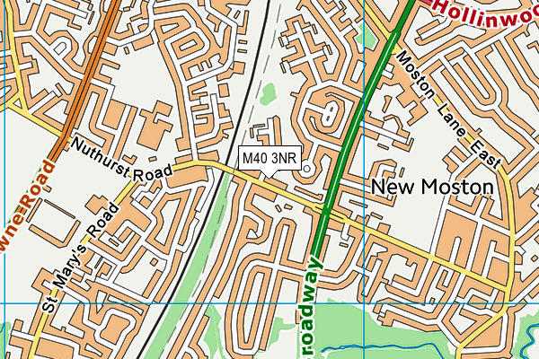 M40 3NR map - OS VectorMap District (Ordnance Survey)