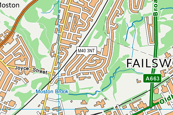 M40 3NT map - OS VectorMap District (Ordnance Survey)