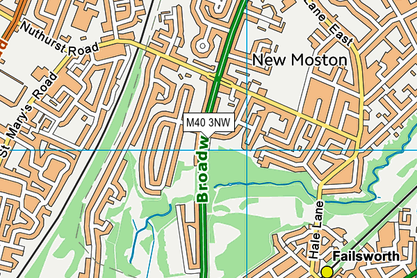 M40 3NW map - OS VectorMap District (Ordnance Survey)