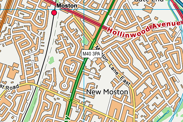 M40 3PA map - OS VectorMap District (Ordnance Survey)