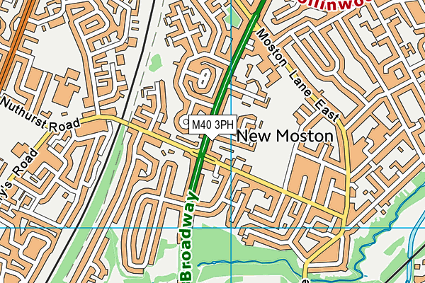 M40 3PH map - OS VectorMap District (Ordnance Survey)