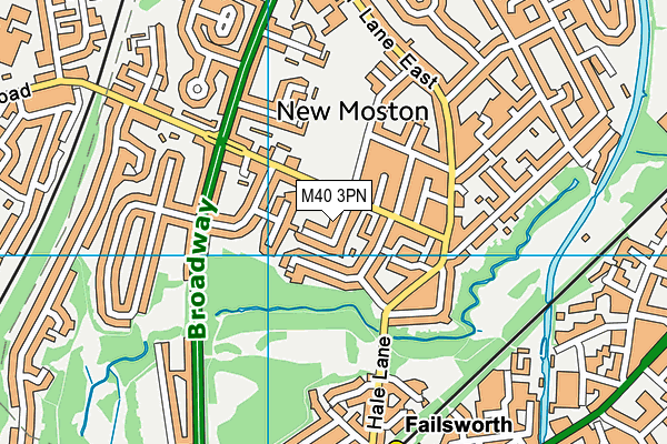 M40 3PN map - OS VectorMap District (Ordnance Survey)