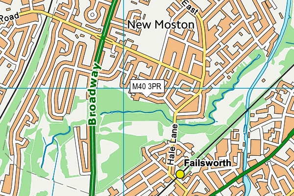 M40 3PR map - OS VectorMap District (Ordnance Survey)