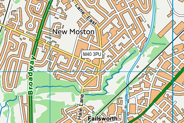 M40 3PU map - OS VectorMap District (Ordnance Survey)