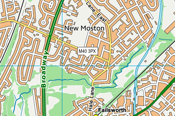 M40 3PX map - OS VectorMap District (Ordnance Survey)