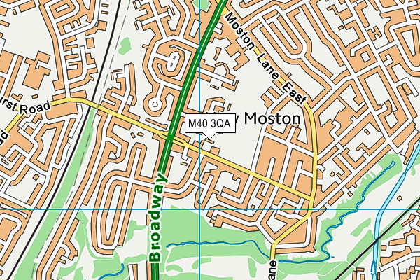 M40 3QA map - OS VectorMap District (Ordnance Survey)