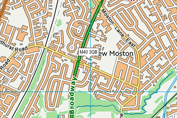 M40 3QB map - OS VectorMap District (Ordnance Survey)