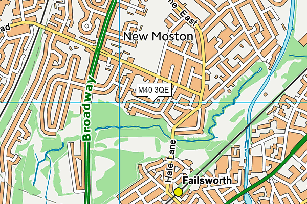 M40 3QE map - OS VectorMap District (Ordnance Survey)