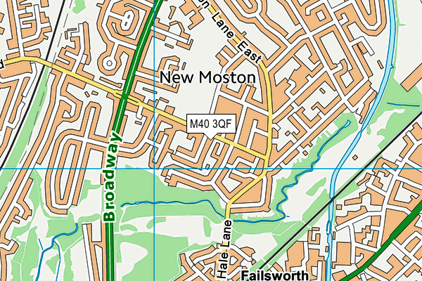 M40 3QF map - OS VectorMap District (Ordnance Survey)