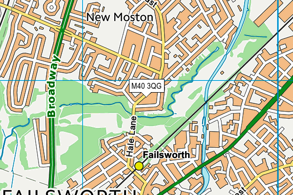 M40 3QG map - OS VectorMap District (Ordnance Survey)