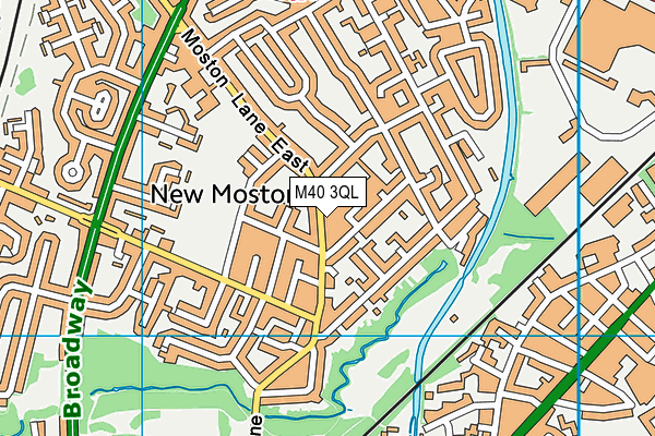 M40 3QL map - OS VectorMap District (Ordnance Survey)