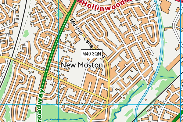 M40 3QN map - OS VectorMap District (Ordnance Survey)