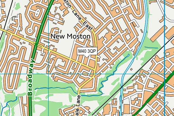 M40 3QP map - OS VectorMap District (Ordnance Survey)