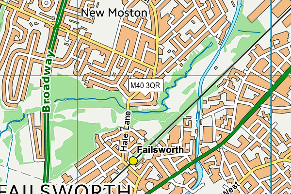 M40 3QR map - OS VectorMap District (Ordnance Survey)