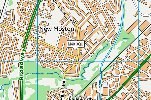 M40 3QU map - OS VectorMap District (Ordnance Survey)