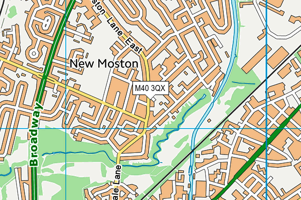 M40 3QX map - OS VectorMap District (Ordnance Survey)