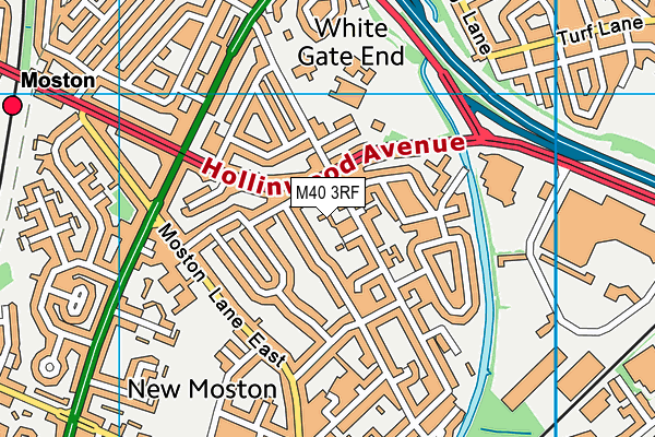 M40 3RF map - OS VectorMap District (Ordnance Survey)