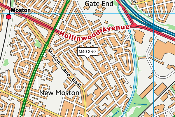 M40 3RG map - OS VectorMap District (Ordnance Survey)