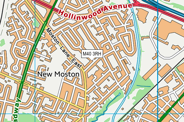 M40 3RH map - OS VectorMap District (Ordnance Survey)
