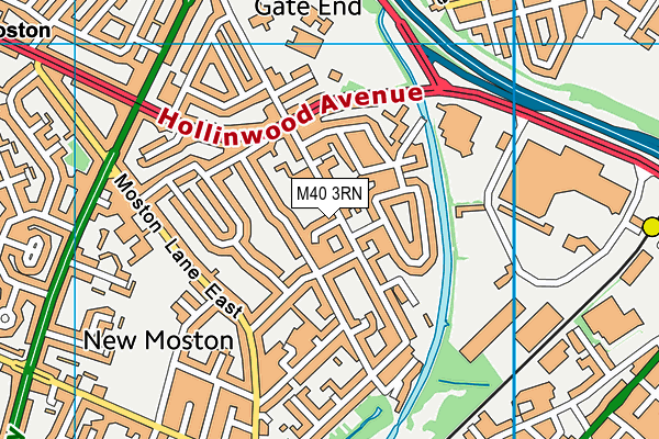 M40 3RN map - OS VectorMap District (Ordnance Survey)