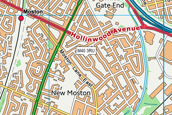 M40 3RU map - OS VectorMap District (Ordnance Survey)