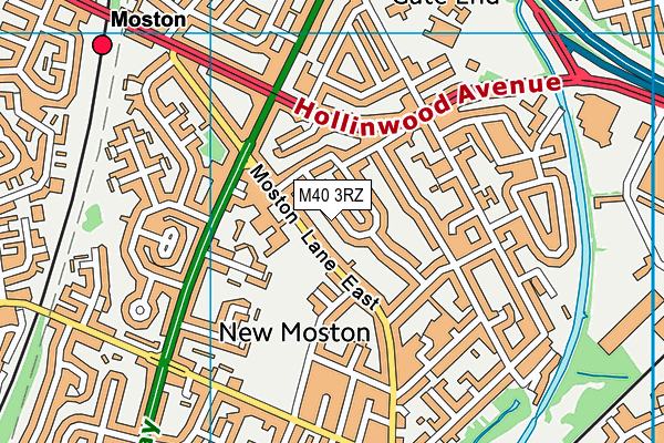 M40 3RZ map - OS VectorMap District (Ordnance Survey)