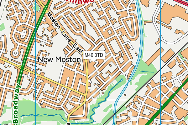 M40 3TD map - OS VectorMap District (Ordnance Survey)