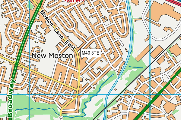 M40 3TE map - OS VectorMap District (Ordnance Survey)