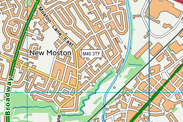 M40 3TF map - OS VectorMap District (Ordnance Survey)