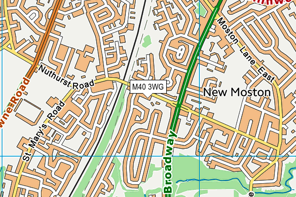 M40 3WG map - OS VectorMap District (Ordnance Survey)