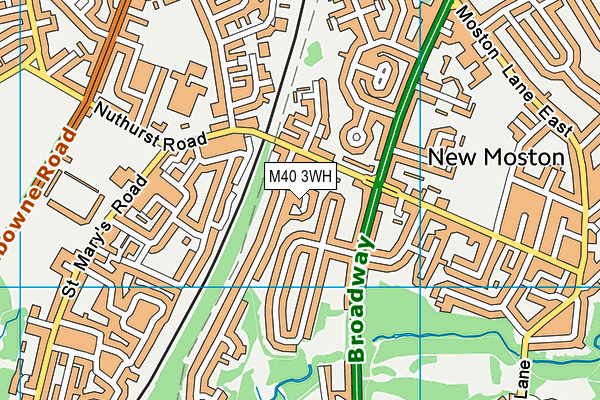 M40 3WH map - OS VectorMap District (Ordnance Survey)