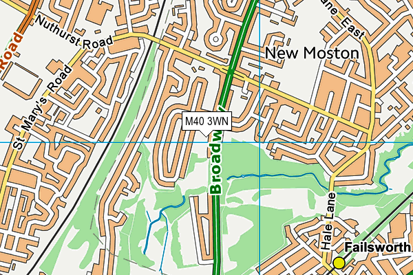 M40 3WN map - OS VectorMap District (Ordnance Survey)