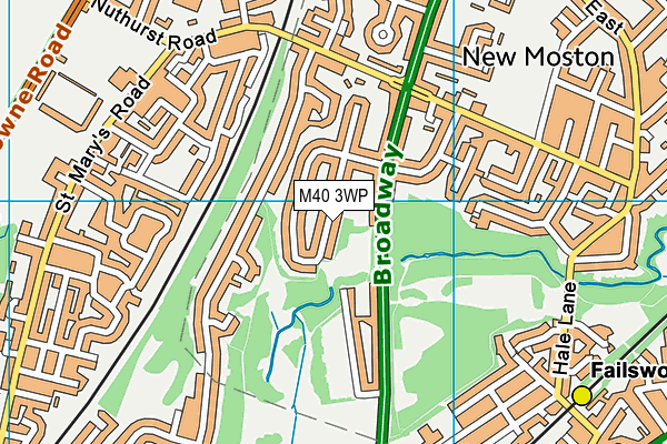 M40 3WP map - OS VectorMap District (Ordnance Survey)