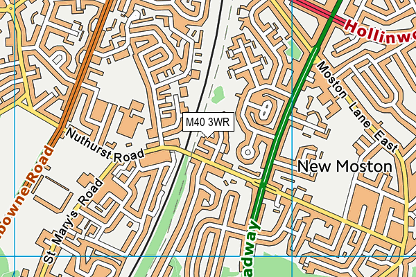 M40 3WR map - OS VectorMap District (Ordnance Survey)