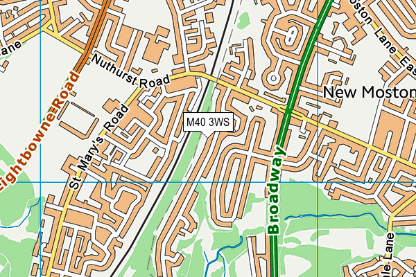 M40 3WS map - OS VectorMap District (Ordnance Survey)