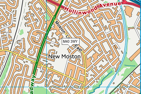 M40 3WY map - OS VectorMap District (Ordnance Survey)