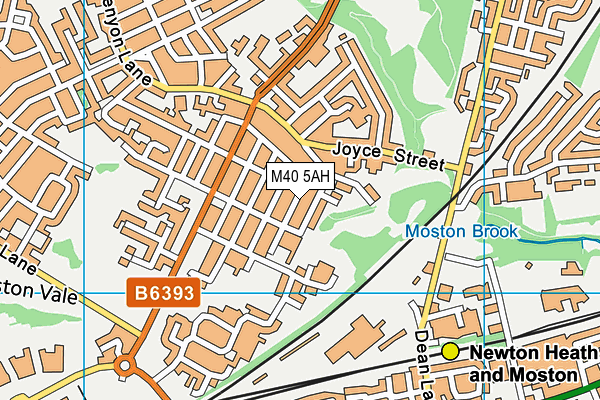 M40 5AH map - OS VectorMap District (Ordnance Survey)