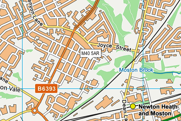 M40 5AR map - OS VectorMap District (Ordnance Survey)