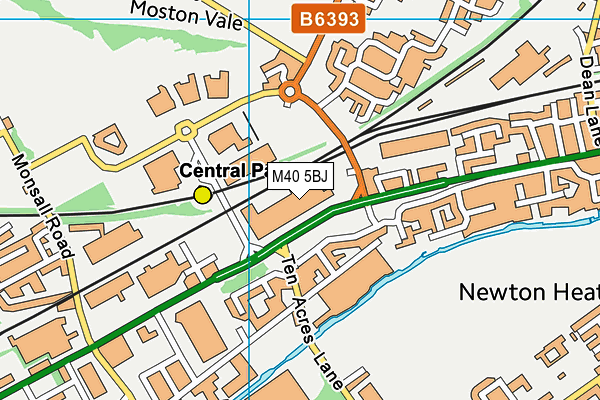 M40 5BJ map - OS VectorMap District (Ordnance Survey)