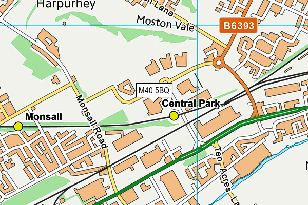 M40 5BQ map - OS VectorMap District (Ordnance Survey)