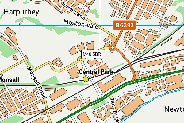 M40 5BR map - OS VectorMap District (Ordnance Survey)