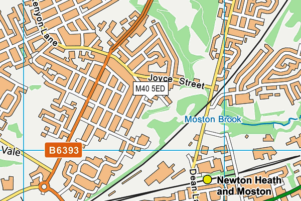 M40 5ED map - OS VectorMap District (Ordnance Survey)
