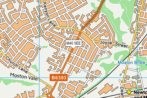 M40 5EE map - OS VectorMap District (Ordnance Survey)