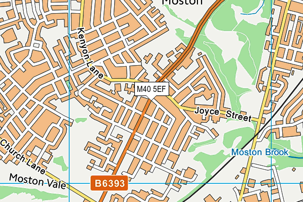 M40 5EF map - OS VectorMap District (Ordnance Survey)