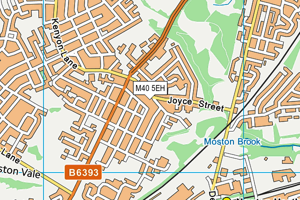 M40 5EH map - OS VectorMap District (Ordnance Survey)