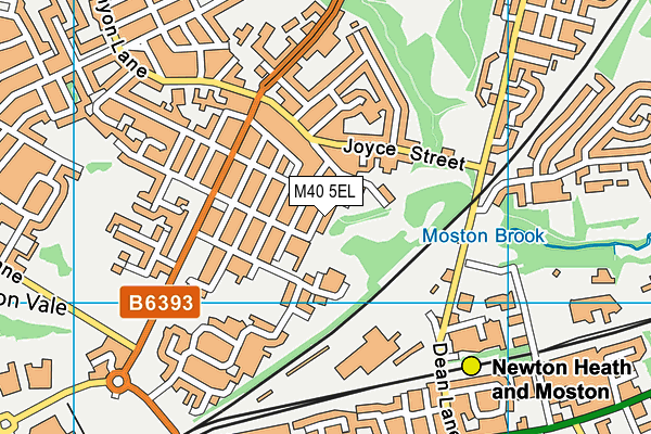 M40 5EL map - OS VectorMap District (Ordnance Survey)